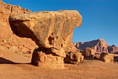 Delicately balanced sandstone boulders, Vermilion Cliffs National Monument Arizona