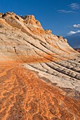 Colorful sandstone slickrock cross-bedding, Vermilion Cliffs Wilderness Utah