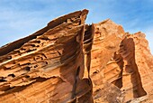 Delicate wafer thin flakes in cross-bedded sandstone, South Coyote Buttes, Vermilion Cliffs Wilderness Utah