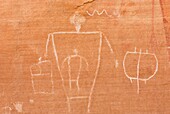 Big Man Anasazi Pictographs on canyon walls of Grand Gulch, Cedar Mesa Utah