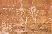 Fremont style pictographs, Sego Canyon Utah