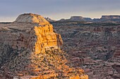 Sunset over buttes and mesas of Little Grand Canyon, San Rafael Swell Utah