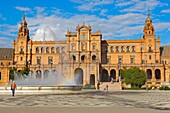 Plaza de España in Maria Luisa Park, Seville. Andalusia, Spain