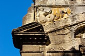 Roman Arch of Triumph detail Unesco World Heritage Site, Orange, Vaucluse, Provence-Alpes-Côte d'Azur, France