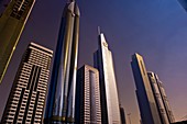 Skyscrapers on Sheik Zayed Road, Dubai, United Arab Emirates