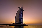 Burj Al Arab Hotel designed to resemble a billowing sail, Dubai, United Arab Emirates