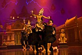 Thai classical puppetry show Aksra Hoon Lakorn Lek, Aksra Theatre, Bangkok, Thailand