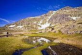 Lagunillas in the Natural Park of Peñalara Madrid Spain