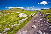 Laguna Grande road in Sierra de Gredos Castilla León Spain