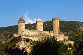 castle of Foix, Cathar country, Ariege, Midi pyrennees, France