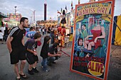 New York City, USA, people at Coney Island, amusement park