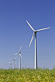 Wind turbines, Dithmarschen, Schleswig-Holstein, Germany