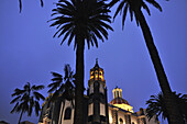 The church Nuestra Senora de la Conception in La Orotava, historical downtown in the evening, Tenerife, Canary Islands, Spain