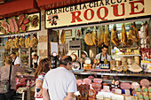 Butcher shop at the market Nuestra Senora de Africa, Santa Cruz, Tenerife, Canary Islands, Spain