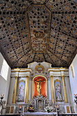 Wood-panelled ceeling in the canarian moorish style, the Church in Tacoronte,  Tenerife, Canary Islands, Spain