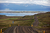 Route In Northwest Iceland, Region Around Laugarbakki, Europe, Iceland