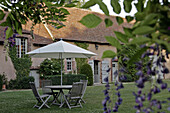Terrace And Wisteria, Bed Breakfast Of The Moulin De La Ronce, Alluyes, Eure-Et-Loir (28), France