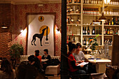 Restaurant On The Street Calle San Bernardino, Malasana, Madrid, Spain