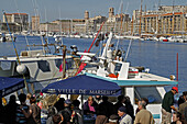 Selling Sardines At The Fish Market, Old Port, Marseille, Bouches-Du-Rhone (13), France