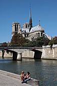 Notre Dame Cathedral And The Quays Of The Seine, 4Th Arrondissement, Paris, France