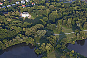 Aerial view of Braunschweig with Richmond castle and park, Brunswick, Braunschweig, Lower Saxony, Germany