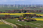 Aerial view of a nearshore wind farm, Lower Saxony, Germany