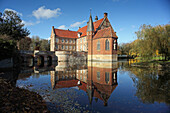 Wasserschloss Haus Hülshoff, bei Havixbeck, Münsterland, Nordrhein-Westfalen, Deutschland