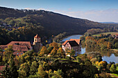 Castle, Homburg am Main, Main river, Spessart, Franconia, Bavaria, Germany
