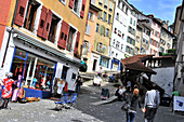 Hounses in old town, Lausanne, Canton of Vaud, Switzerland