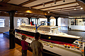 Model boat at International Maritime Museum Hamburg, Hanseatic city of Hamburg, Germany, Europe