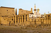 view of Luxor Temple in Upper Egypt