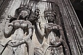 Angkor (Cambodia): apsara relieves at the Angkor Wat