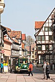 The historic market square of Quedlinburg, Harz, Saxony-Anhalt, Germany, Europe