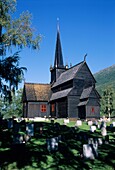 Norway, Oppland, Gudbrandsdal valley, Lom Stave Church 12th Century