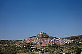 Cityscape with castle, Morella, Castellon, Costa del Azahar, Province Castello, Spain