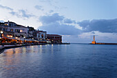 Promenade, Venetian port, Chania, Crete, Greece
