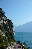 Car, National Highway Gardesana Occidentale, Quayside, Lake Garda, Lombardy, Italy