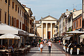 High street, Bardolino, Lake Garda, Veneto, Italy