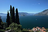View over Varenna and Lake Como, Lombardy, Italy