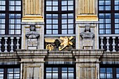 Detail of La Maison des Ducs de Brabant in the Grand Place Brussels Belgium