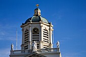 The tower of the Eglise St Jacques sur Coudenberg in Place Royal Brussels Belgium