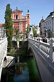 Ljubljana capital and the river Ljubijanica