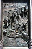 detail of the door of the Cathedral of the Annunciation in Ljubljana, Slovenian capital
