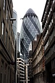 London, The City, 30 St Mary Axe, Norman Foster's tower nicknamed The Gherkin