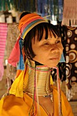 Long Necked Woman of the Karen Tribe, Mai Sai, Mae Hong Son, Northern Thailand