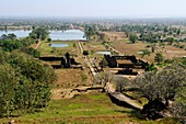 View from the Top Level of Wat Phu Champasak, Champasak Province, Laos, Southeast Asia