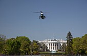 Washington, DC - Marine One helicopter lifts off from the White House south lawn