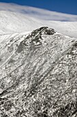 Tuckerman Ravine from Boott Spur Trail during the early winter months in the scenic landscape of the White Mountains, New Hampshire USA