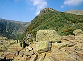 Tuckerman Ravineleft and Lion Headmiddle from Lion Head from Lion Head Trail in the White Mountains, New Hampshire USA