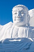 Sculpture of a Buddha at the Sapporo Winter Festival Sapporo Hokkaido Japan